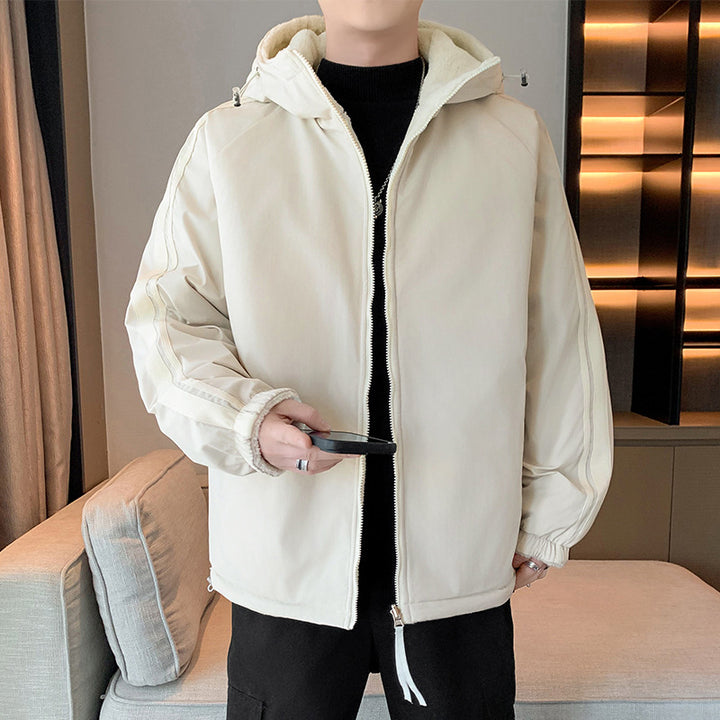 Herren isolierte Outdoor-Jacke mit abnehmbarer Kapuze und weicher Innenschicht Echoarchiv