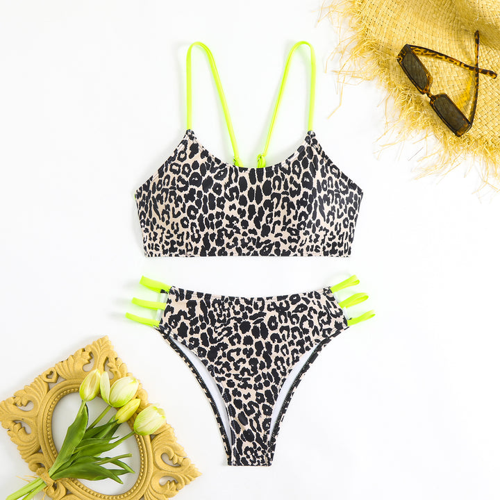 Damen Sportliches Bikini-Set mit trendigem Leopardenmuster Echo Archiv