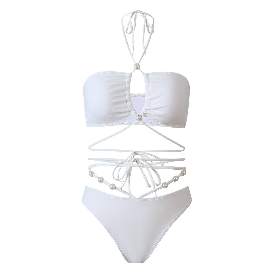 Damen Bikini-Set mit raffinierten Linien und eleganten Perlendetails Echo Archiv
