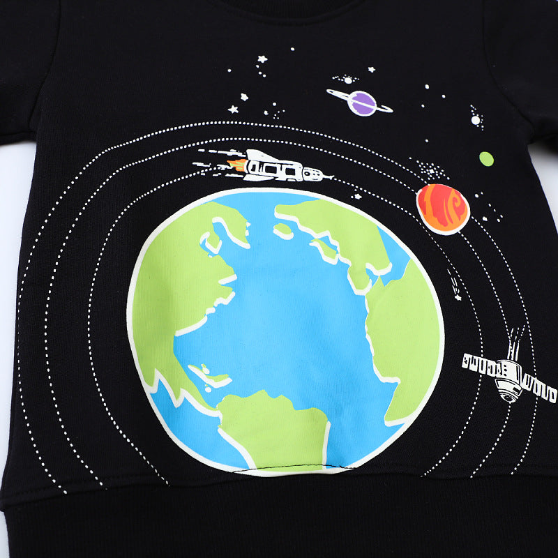 Kinder Sweatshirt mit leuchtendem Weltraum-Design Echo Archiv