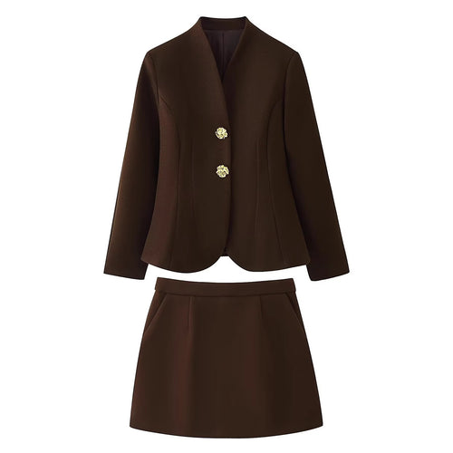 Damen Taillierter Blazer mit Stehkragen und dekorativen Goldknöpfen Echo Archiv