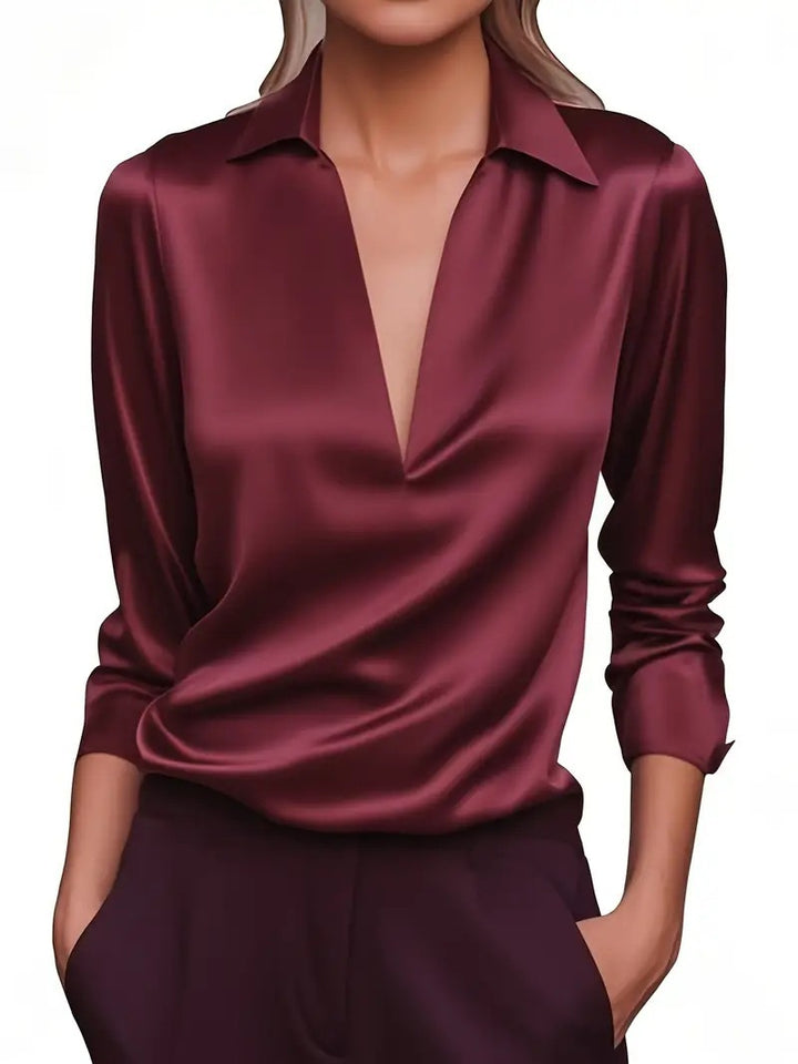 Damen Elegante und seidige Bluse Echo Archiv