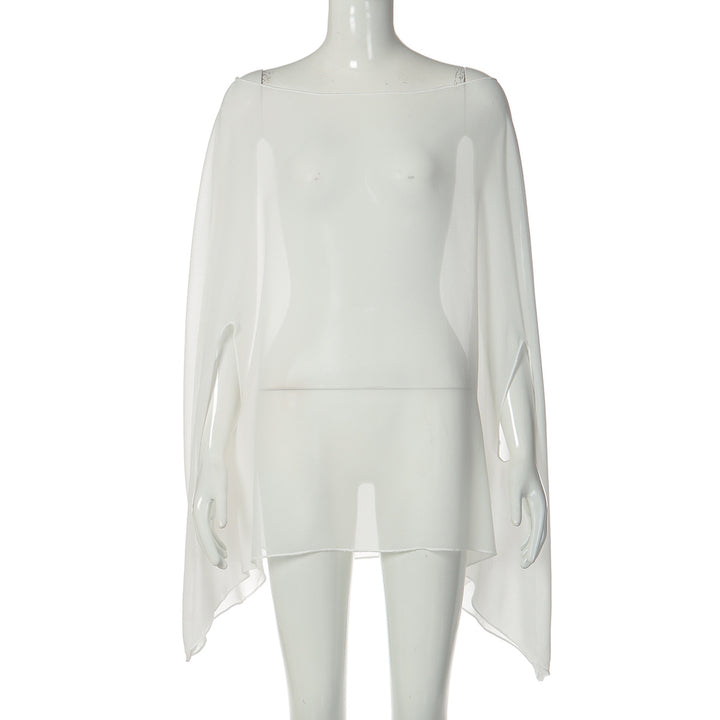 Damen Chiffon Überwurf mit eleganten Ärmelausschnitten Echo Archiv