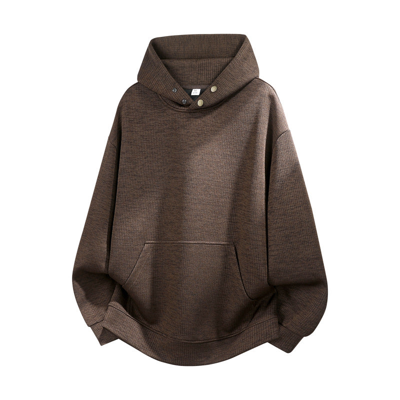 Unisex Oversize Kapuzenpullover mit hoher Kragenblende & Kängurutasche Echoarchiv
