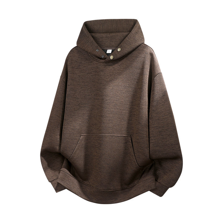 Unisex Oversize Kapuzenpullover mit hoher Kragenblende & Kängurutasche Echoarchiv
