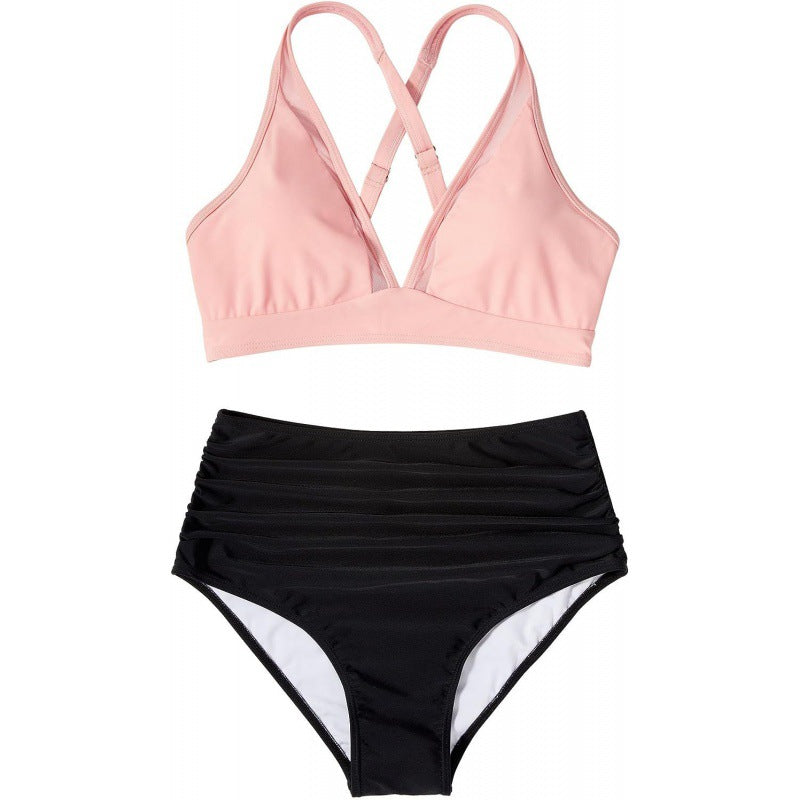 Damen Bikini-Set mit modischem Animalprint und Bicolor-Design Echo Archiv