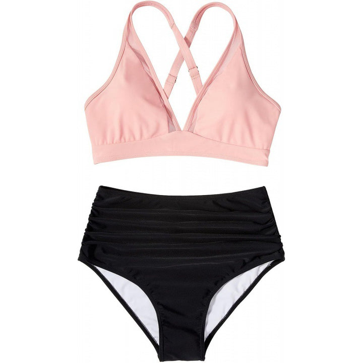 Damen Bikini-Set mit modischem Animalprint und Bicolor-Design Echo Archiv