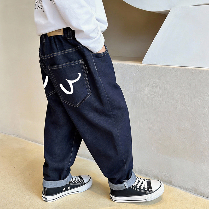 Unisex lässige Baggy-Jeans mit einzigartigen Taschen Echo Archiv