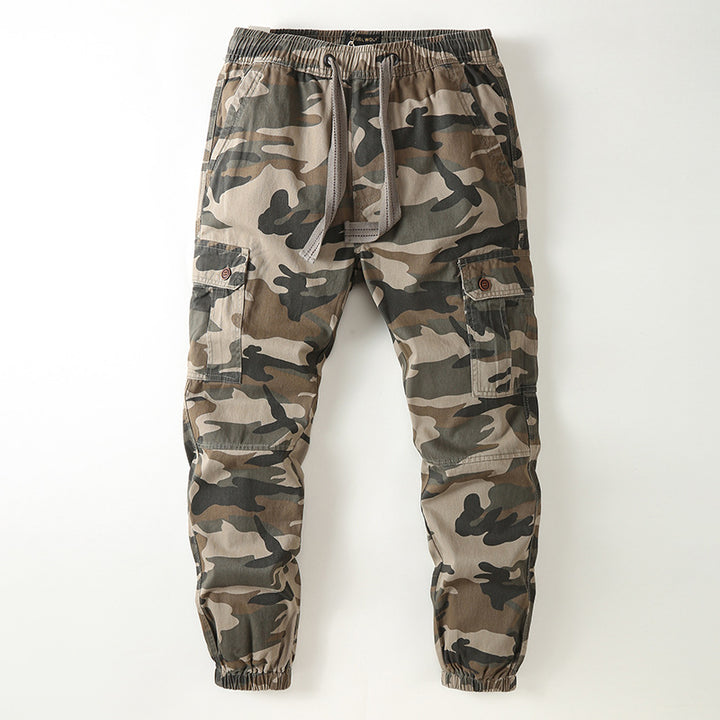 Herren Cargo-Joggerhose im Utility-Stil mit Tunnelzug, Knieverstärkung und elastischen Bündchen Echoarchiv