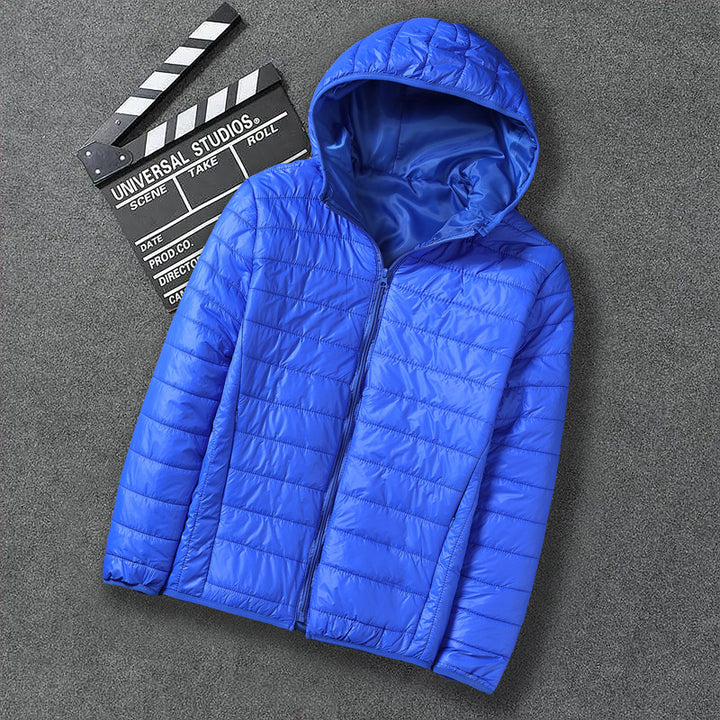 Herren nan ultraleichte Kapuzen-Steppjacke mit Packfunktion und winddichtem Shell Echo Archiv