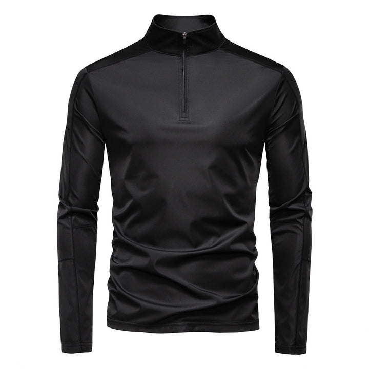 Herren nan Funktions-Langarmshirt mit Stehkragen und halbem Reißverschluss Echo Archiv