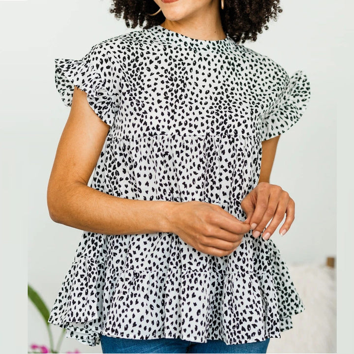 Damen Luftiges Oberteil mit Volantdetails Echo Archiv