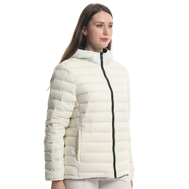 Damen leichte Steppjacke mit Kapuze Echo Archiv