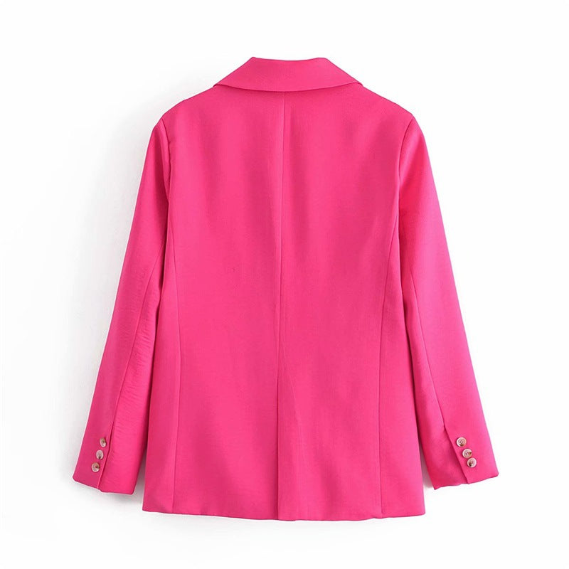 Damen Zweiteiliges Anzug-Set mit Oversized-Blazer und hochtaillierter Weitbein-Hose Echoarchiv