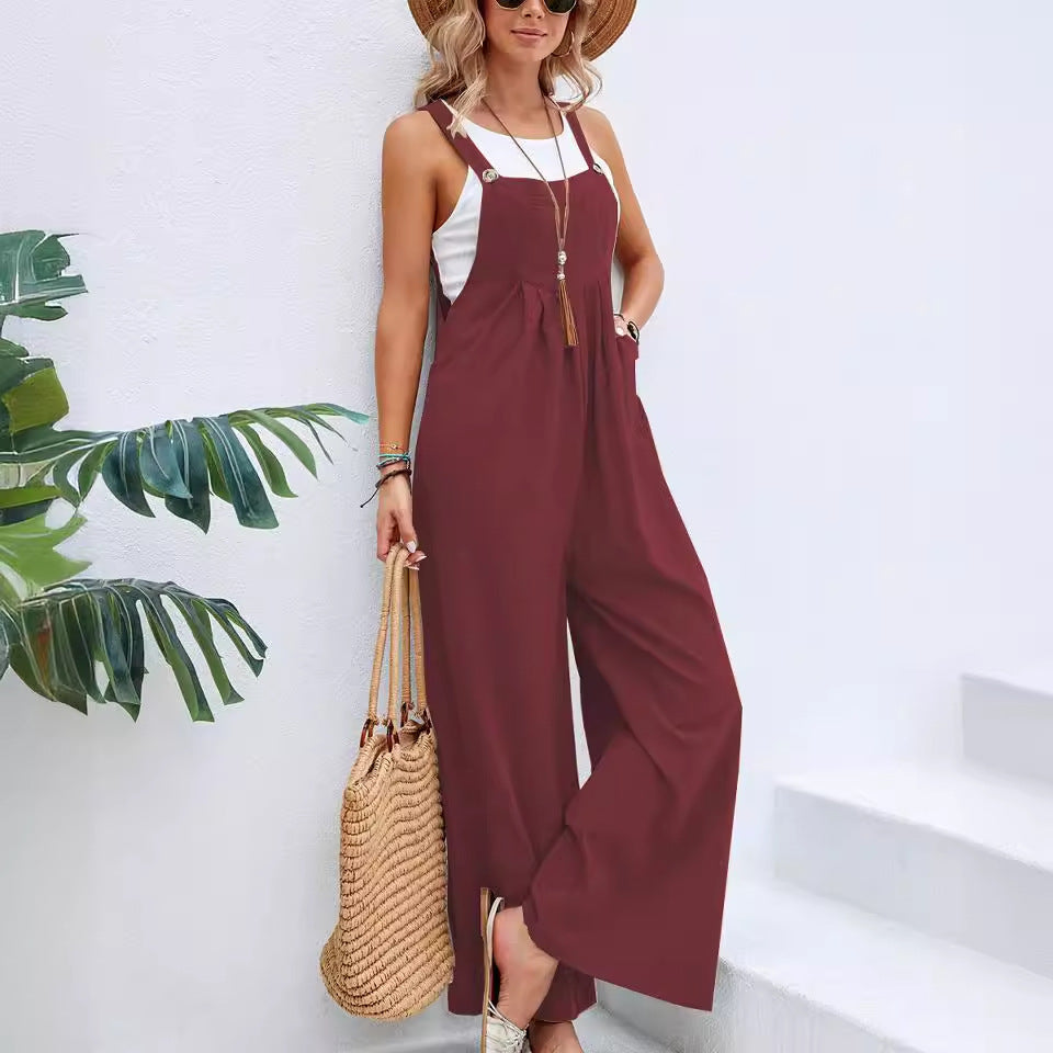 Damen weite Latzhose aus leichtem Material Echoarchiv