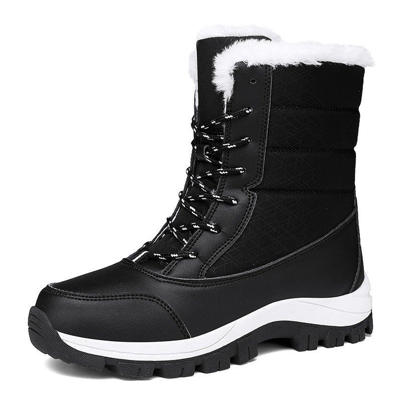 Damen Thermo‑Schnürstiefel mit Kunstfellfutter, isolierender Innensohle und rutschfester Profilsohle Echo Archiv