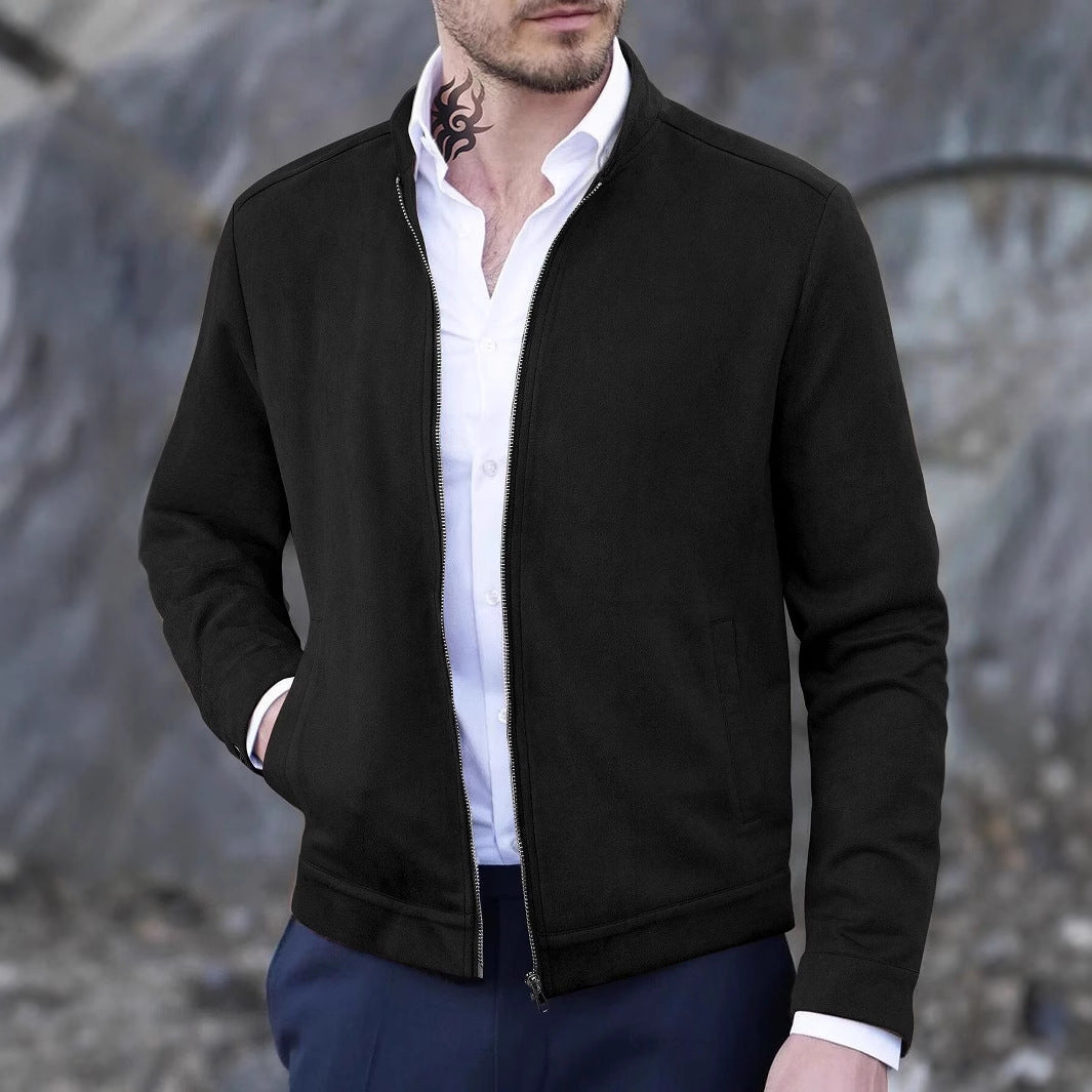 Herren Fleecejacke mit Stehkragen und seitlichen Taschen Echoarchiv