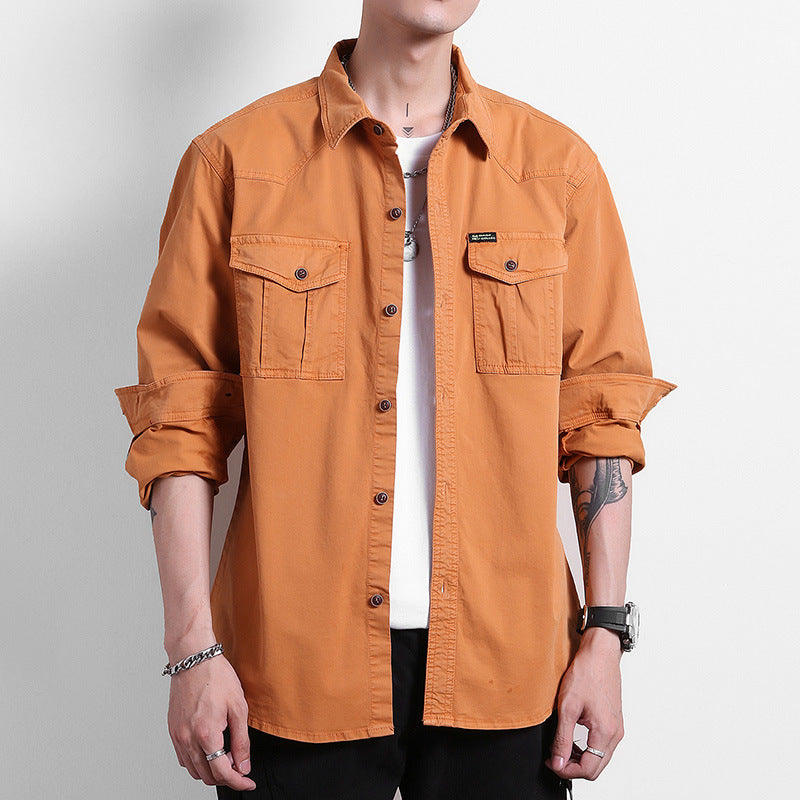 Herren Lockeres Utility-Hemd mit Pattentaschen und Workwear-Details Echo Archiv