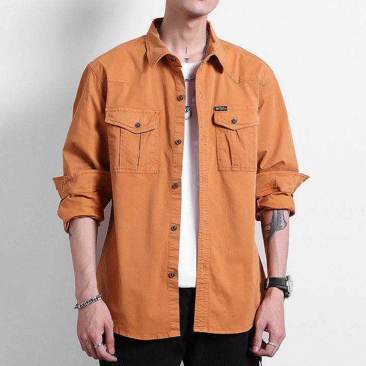 Herren Lockeres Utility-Hemd mit Pattentaschen und Workwear-Details Echo Archiv