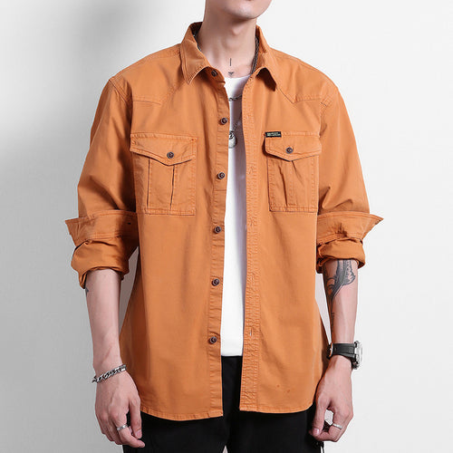 Herren Lockeres Utility-Hemd mit Pattentaschen und Workwear-Details Echo Archiv