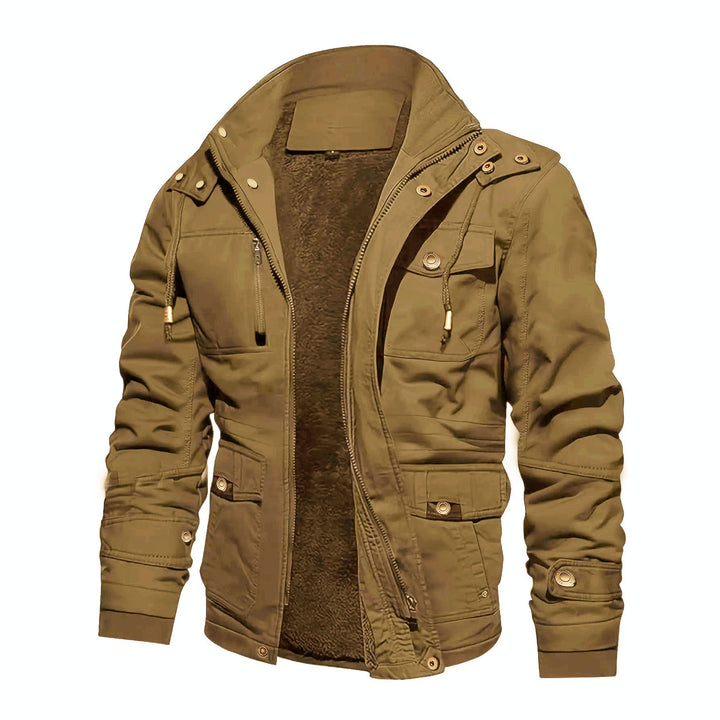Herren Thermo-Feldjacke mit Teddyfutter, Kapuze und Mehrfachtaschen Echoarchiv