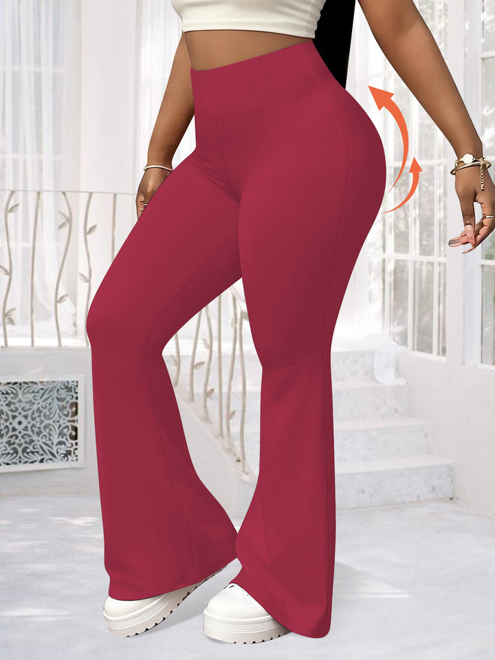 Damen Flare-Leggings mit hohem Bund, butterweichem Stretch und formender Hüftnaht echoarchiv-