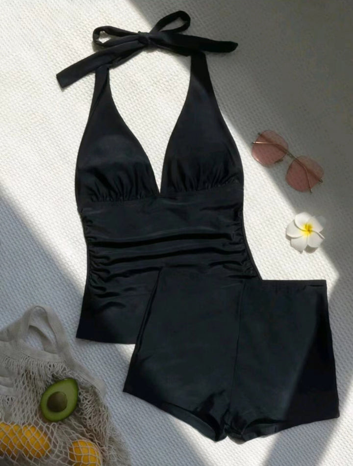 Damen Hochgeschnittener Tankini mit flexiblem Oberteil Echo Archiv