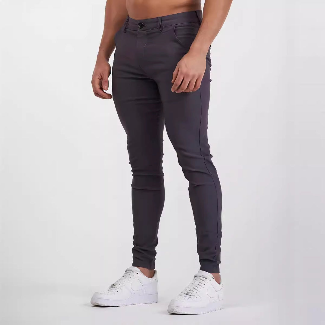 Herren eng anliegende Chinohose mit elastischem Bund und stylishem Design Echoarchiv