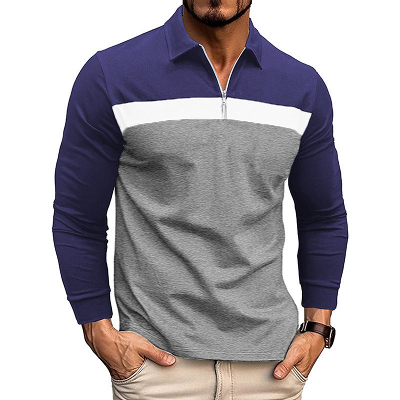 Herren Sportliches Langarmshirt mit Reißverschluss Echoarchiv
