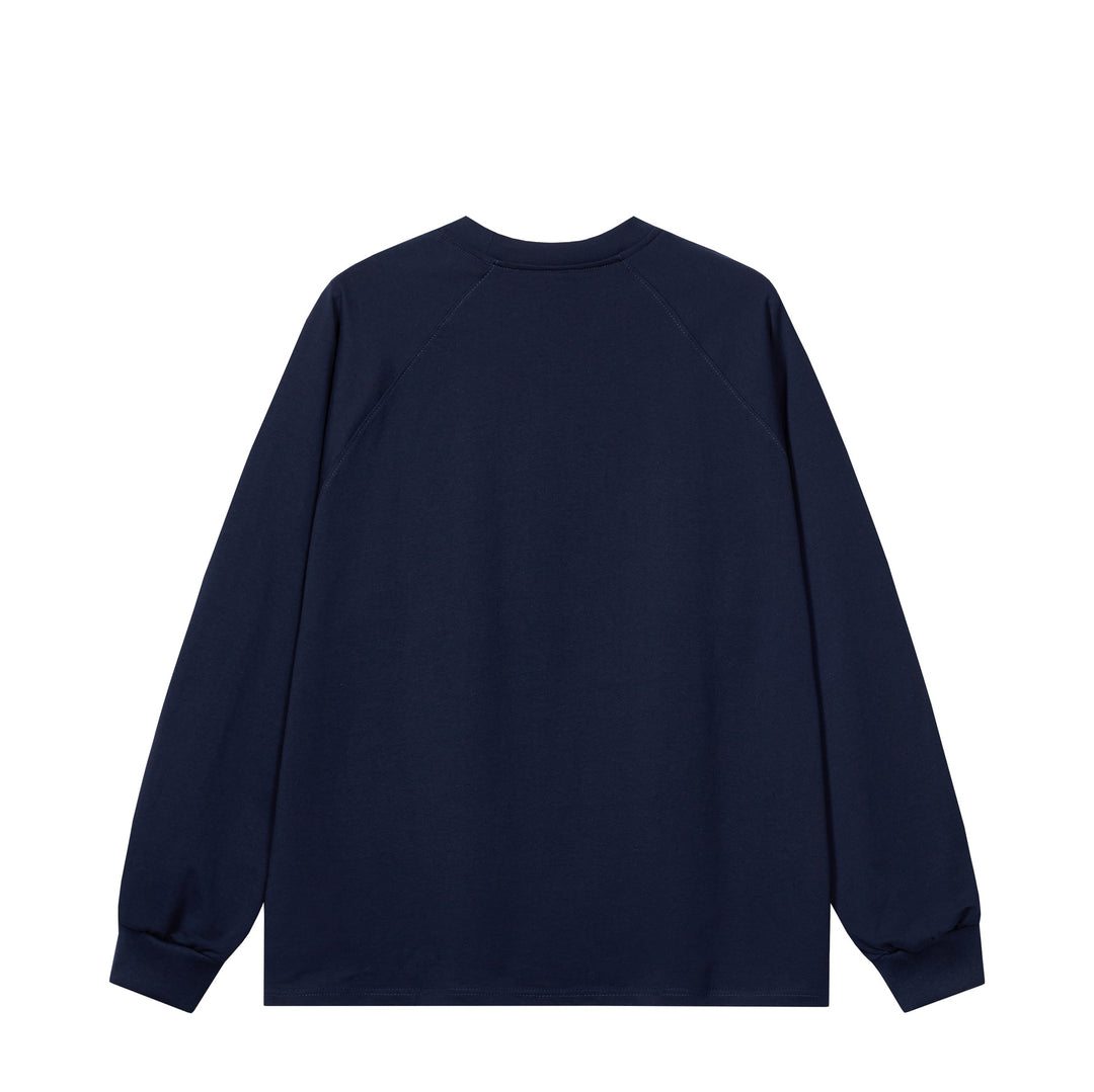 Unisex Oversize-Sweatshirt im Retro-Sportstil mit Raglanärmeln und Kontrastpaspel Echoarchiv