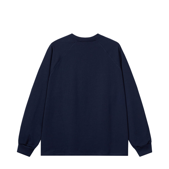 Unisex Oversize-Sweatshirt im Retro-Sportstil mit Raglanärmeln und Kontrastpaspel Echoarchiv