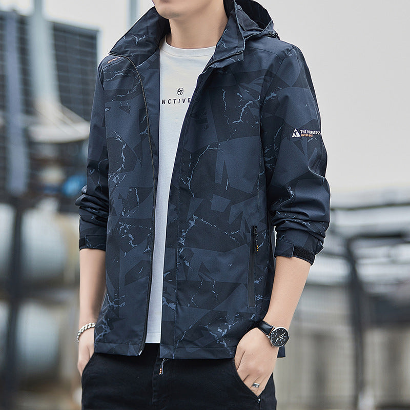 Herren Atmungsaktive Sportjacke mit Kapuze Echoarchiv