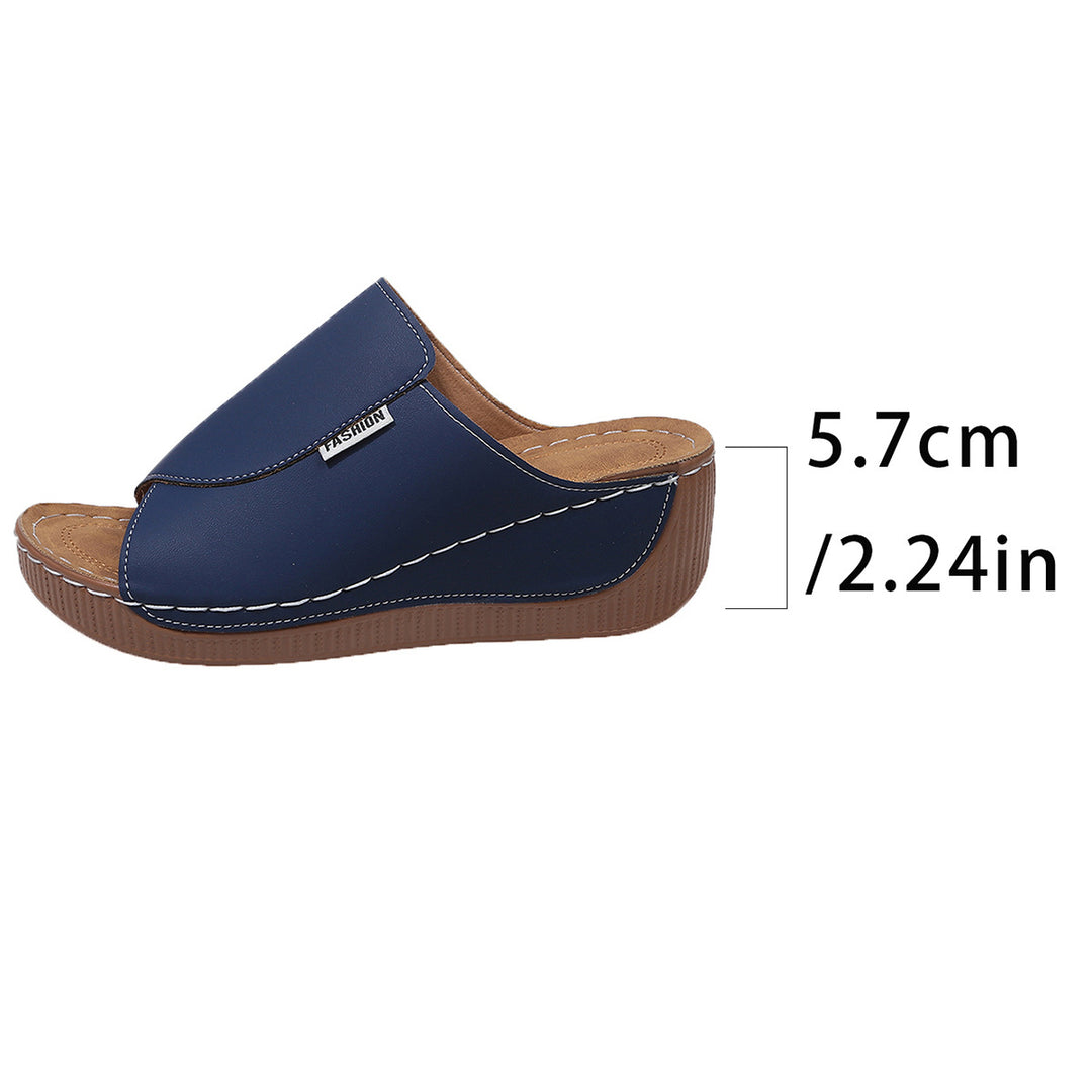 Damen  Slip-On Keil-Mules mit ergonomischem Memory-Fußbett und leicht profilierter Laufsohle Echo Archiv