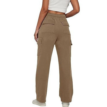 Damen Cargo-Hose mit weitem Bein, elastischem Bund und Cargotaschen Echo Archiv