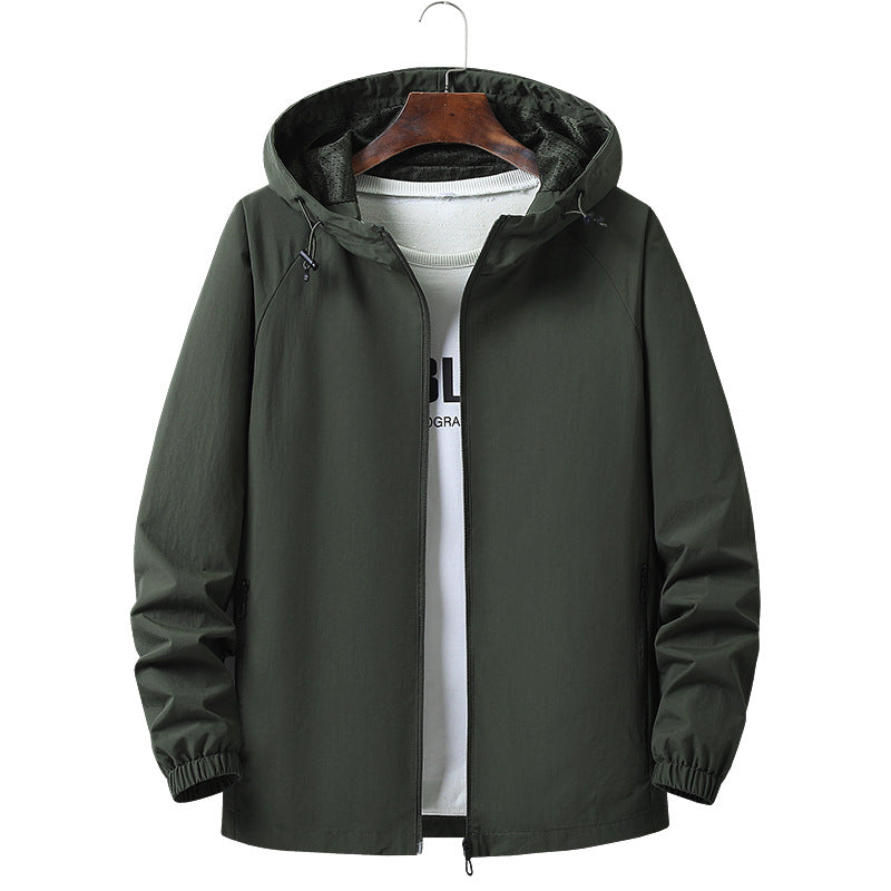 Herren Leichte Funktionsjacke mit verstellbarem Kapuzenkragen Echo Archiv