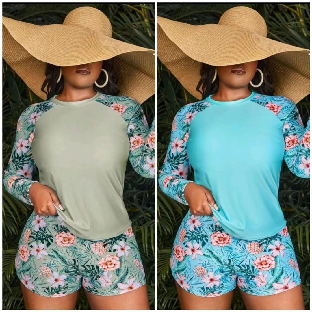 Damen UV-Schutz Badeoberteil und Shorts Set Echo Archiv