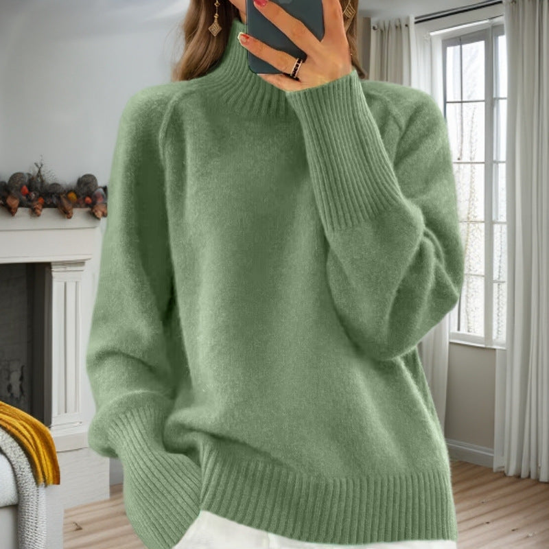 Damen nan kuscheliger Feinstrickpullover mit Rundhalsausschnitt, überschnittener Schulterpartie und gerippten Bündchen Echo Archiv