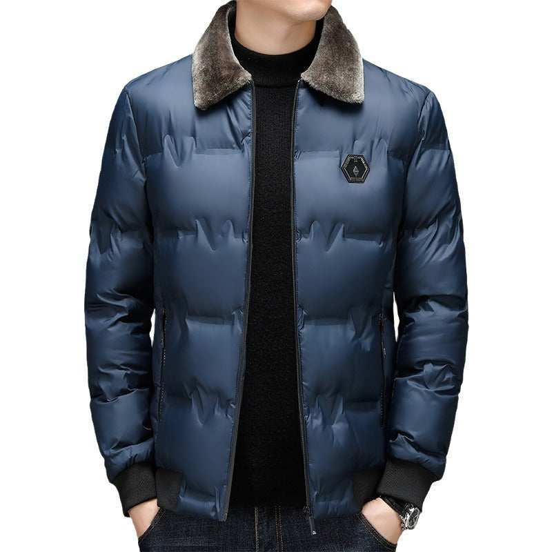 Herren Steppjacke mit abnehmbarem Kunstfellkragen Echo Archiv