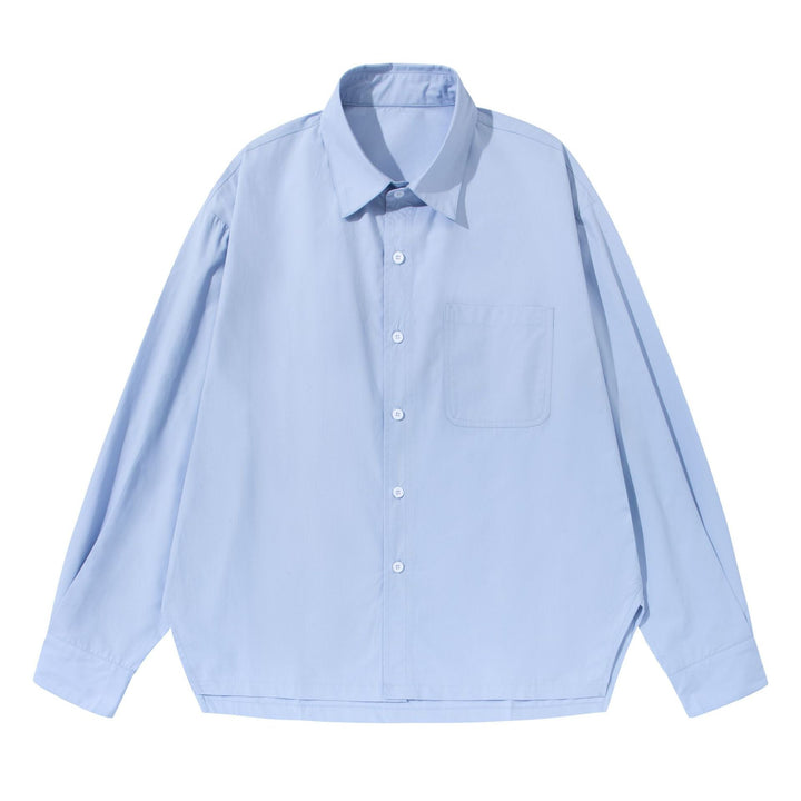 Damen Oversize‑Boxy‑Hemdbluse aus leichter Baumwollmischung mit Brusttasche Echoarchiv