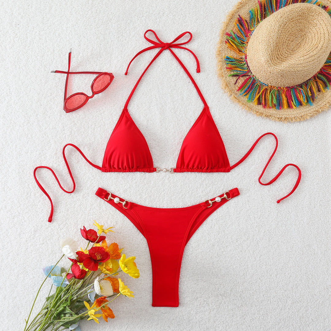 Damen Triangel-Bikini mit eleganten Goldakzenten Echo Archiv