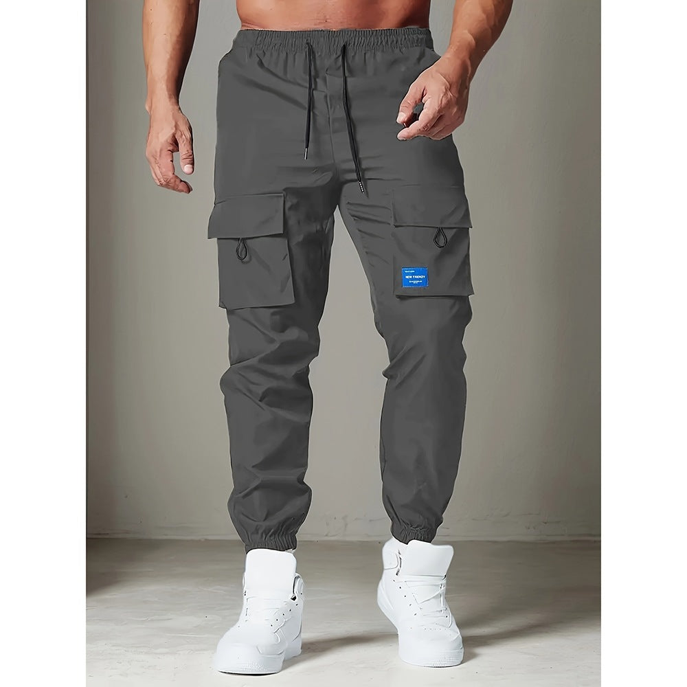 Herren Tapered Cargojogger mit elastischem Bund, Tunnelzug & Mehrfachtaschen Echo Archiv