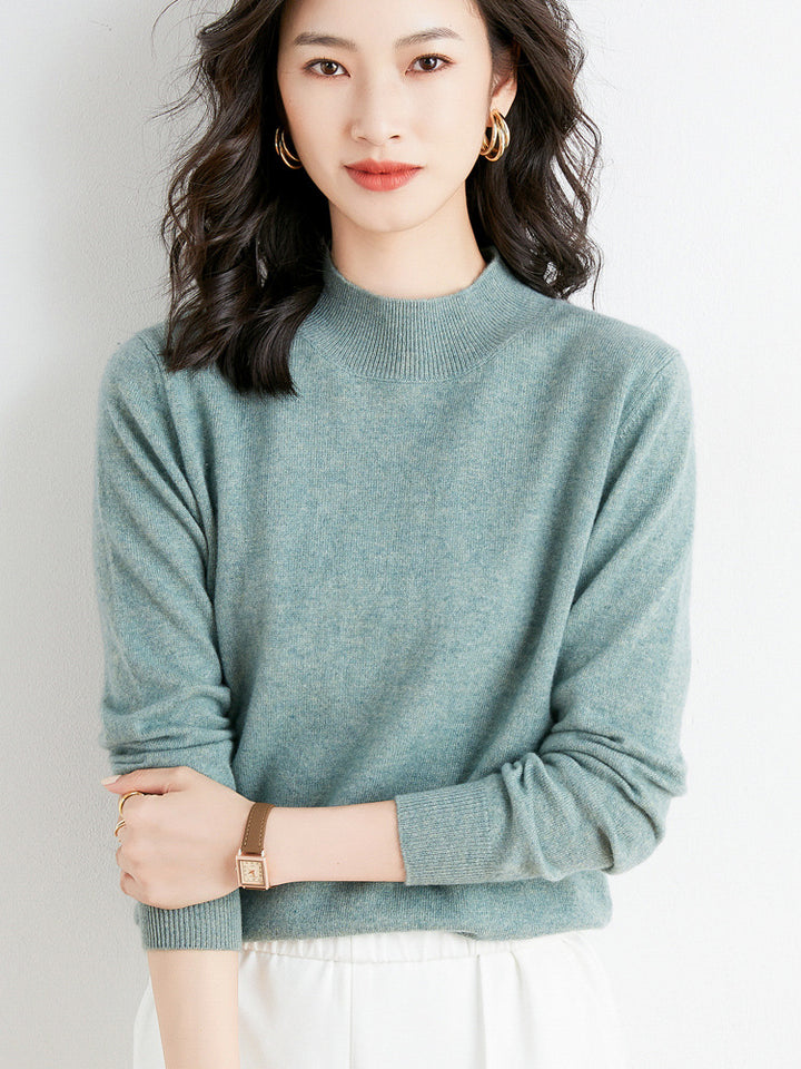 Damen Kurzrollkragen Feinstrickpullover mit leichtem Mohair-Effekt Echoarchiv
