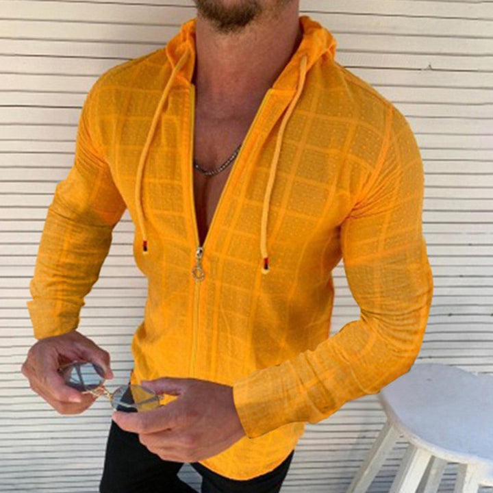 Herren Kapuzenoberteil mit innovativem Reißverschluss und stylischem Design Echoarchiv