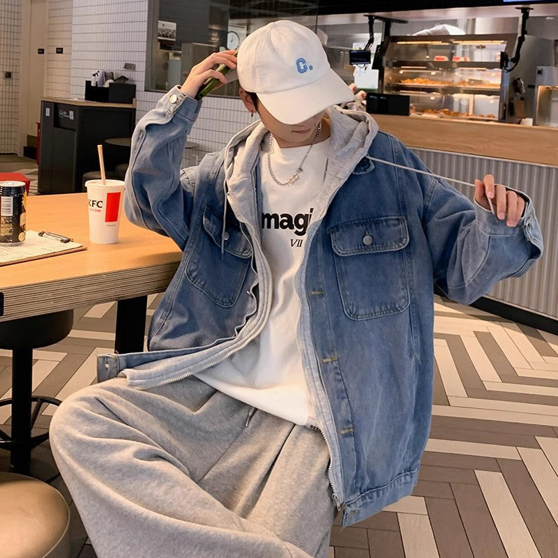 Herren Lässige Denimjacke im Oversized-Stil Echoarchiv
