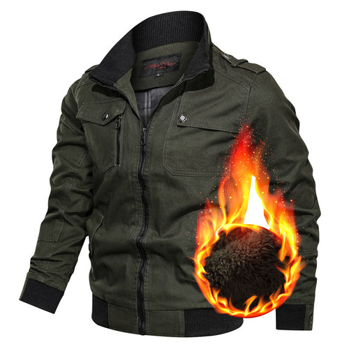 Herren winddichte Canvas-Utilityjacke mit thermischer Teddy-Innenlage und Epauletten Echo Archiv