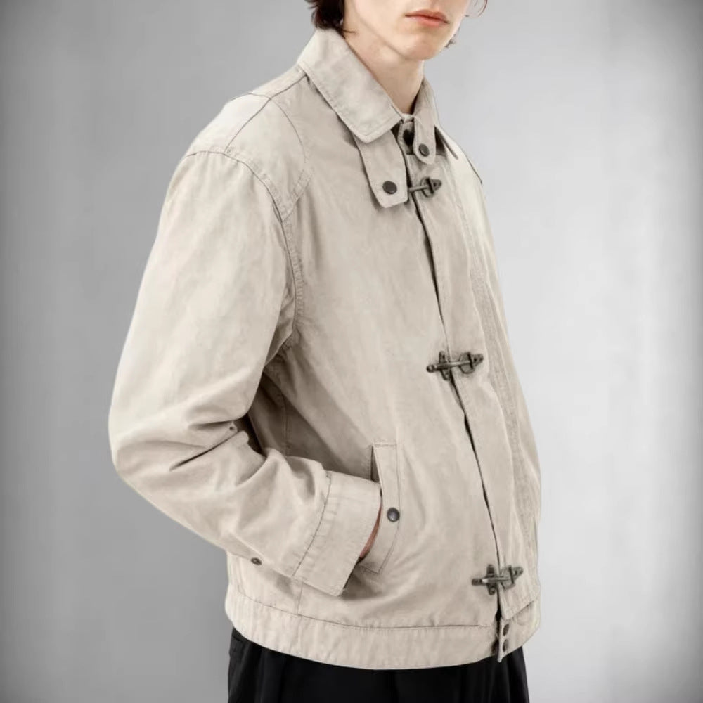 Damen Modische Kurzjacke mit Schnallenverschluss – Célinea
