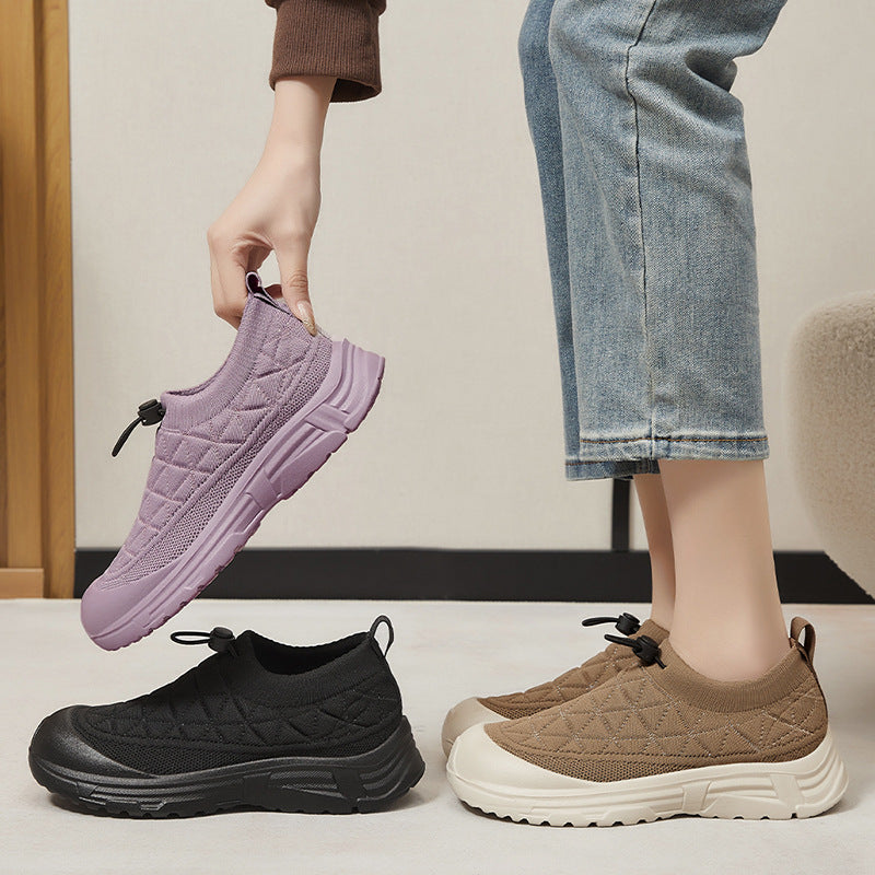 Damen nan gesteppter Slip-On Winterhalbschuh mit Quick-Lock Kordelzug, elastischem Schaft und rutschfester Profillaufsohle Echo Archiv