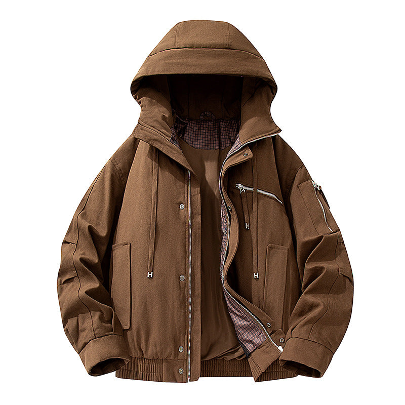 Herren Utility-Kapuzenjacke mit Reißverschluss, multifunktionalen Taschen und elastischem Saum Echo Archiv
