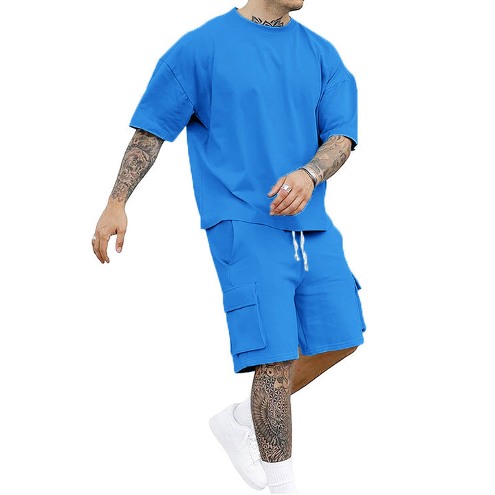 Herren lässiges Sweatshirt- und Shorts-Set Echoarchiv
