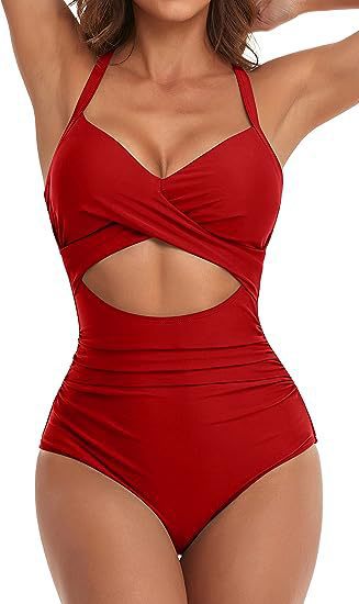 Damen Cut-Out Badeanzug mit Kreuzgurt Echo Archiv
